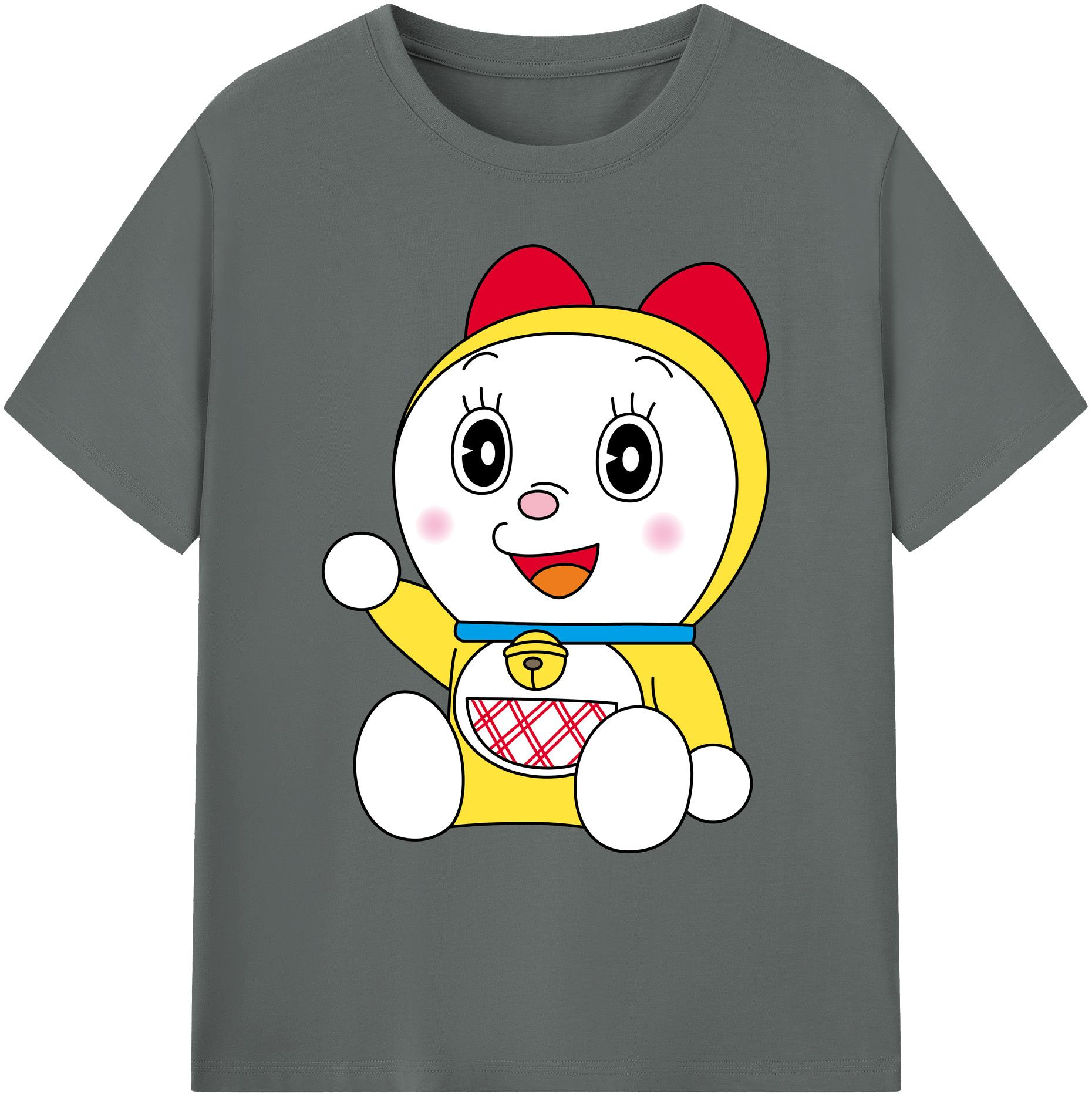 （画像用） ドラえもん ドラミ Doraemon Dorami 綿100％ メンズ半袖Tシャツ｜肌触りやわらか＆通気性